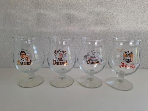 Duvel jaarglazen 1999, 2000, 2005 en 2006, Verzamelen, Biermerken, Gebruikt, Glas of Glazen, Duvel, Ophalen of Verzenden