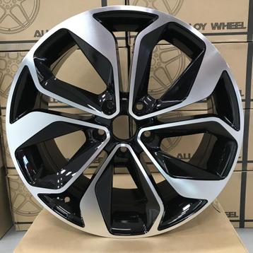 18" Velgen tbv Renault Megane Zwart / Gepolijst 5x114.3 66.1 beschikbaar voor biedingen