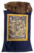Thangka textiel, Wiel van Samsara, Tibet, 20e eeuw, Antiek en Kunst, Ophalen of Verzenden