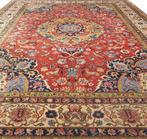 Groot Perzisch tapijt handgeknoopt vloerkleed Tabriz zijde, 200 cm of meer, Ophalen of Verzenden, 200 cm of meer, Crème
