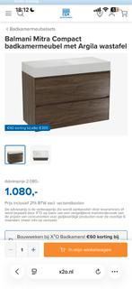 Balmani Mitra Compact Onderkast - Donker Walnoot, Ophalen, 100 tot 150 cm, Nieuw, Minder dan 100 cm