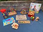 Pakket houten speelgoed puzzels vormenstoof kleedjesmarkt, Kinderen en Baby's, Overige typen, Gebruikt, Ophalen of Verzenden