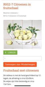 Tegelplateau met citroenen, Ophalen of Verzenden