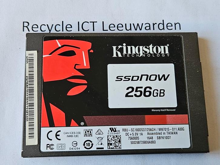 Kingston 256gb laptop ssd hdd hardeschijf ssdnow, Computers en Software, Harde schijven, Gebruikt, Laptop, Intern, SSD, SATA, Ophalen of Verzenden