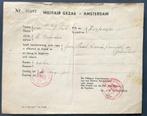 WO2 Document Militair Gezag Amsterdam Groningen Friesland, Verzamelen, Militaria | Tweede Wereldoorlog, Verzenden, Landmacht, Nederland