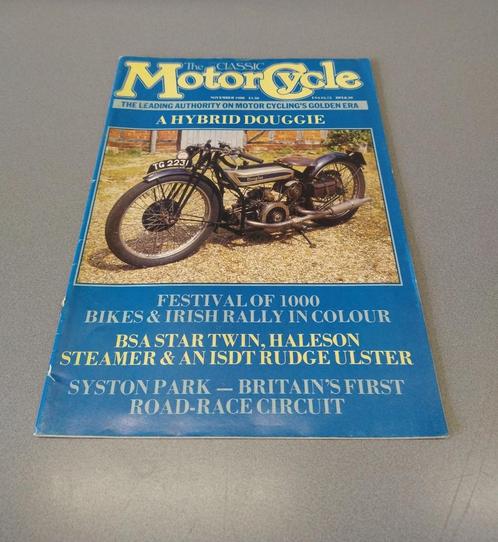 The Classic Motorcycle november 1988, Boeken, Motoren, Gelezen, Verzenden