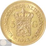 Nederland - 5 Gulden / vijfje 1912 Wilhelmina - GOUD, Goud, Koningin Wilhelmina, Ophalen of Verzenden, 5 gulden