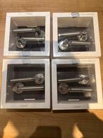 4x Nieuwe Klus Wijs Lieren Deurkrukken Chroom rvs, Ophalen of Verzenden, Nieuw, Chroom, Klink of Kruk