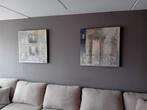 2 schilderijen 80x80, Antiek en Kunst, Ophalen