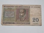 Bankbiljet België 20 frank 1956 matige conditie, Ophalen of Verzenden