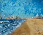 Scheveningen 120 bij 100 cm acrylverf op doek, Ophalen