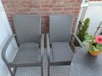 Sterke, stapelbare tuinstoel, antraciet 2 stuks, Tuin en Terras, Tuinsets en Loungesets, Ophalen, Zo goed als nieuw, Wicker, Stoel