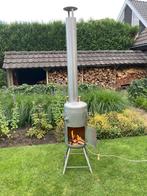 Houtkachel RVS met warmtewisselaar., Ophalen, Zo goed als nieuw, Pomp