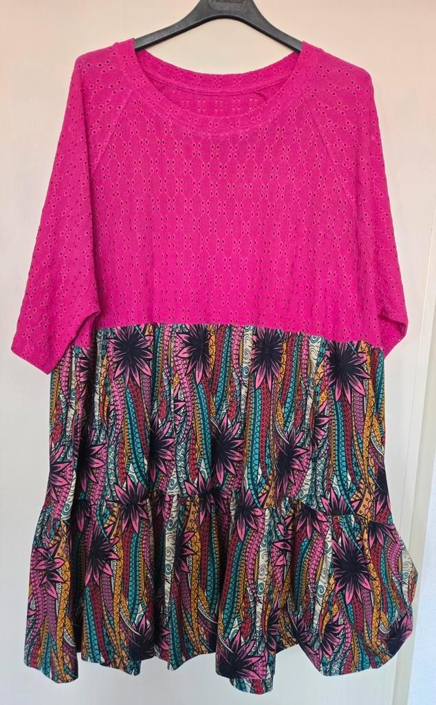54 56 a-lijn tuniek tricot oto 70 heup.90 handmade, Kleding | Dames, Grote Maten, Zo goed als nieuw, Blouse of Tuniek, Zwart, Verzenden