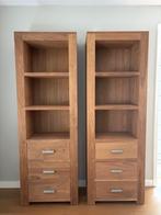 2 Robuuste boekenkasten europees noten hout als nieuw, Ophalen, Minder dan 50 cm, 200 cm of meer, Zo goed als nieuw