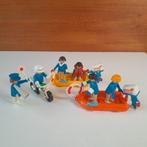 Vintage Playmobil politie met 2 bootjes en motor - 70's 80's, Kinderen en Baby's, Speelgoed | Playmobil, Ophalen of Verzenden