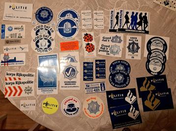 Lot 59 vintage politie Stickers Nederland  beschikbaar voor biedingen