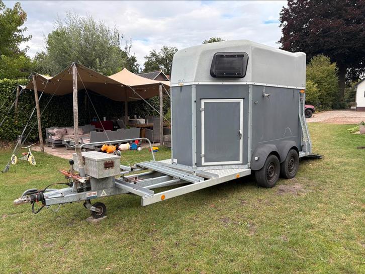 Bockmann mentrailer, Dieren en Toebehoren, Paarden en Pony's | Trailers en Aanhangwagens, Gebruikt, 2-paards trailer, Hout, Ophalen