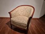 Fauteuil stof notenhout, Ophalen