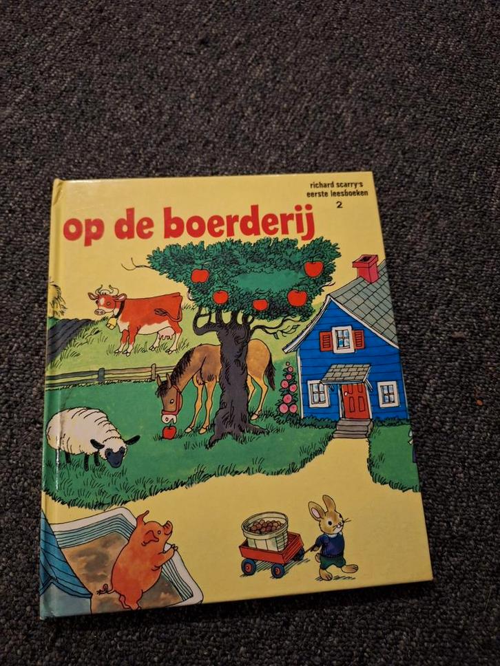 Op de boerderij - Richard Scarry, Boeken, Kinderboeken | Baby's en Peuters, Gelezen, 2 tot 3 jaar, Uitklap-, Voel- of Ontdekboek