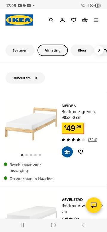 2x eenpersoonsbed Neiden Ikea incl. Lattenbodem - afbeelding 1