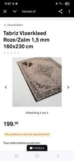 Tabriz Vloerkleed Roze/Zalm 1,5 mm 160x230 cm, Ophalen, Gebruikt, Perzisch, Rood