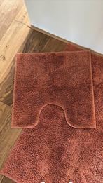 Badmat en toiletmat terracotta, Ophalen of Verzenden, Gebruikt, Bruin, Badmat