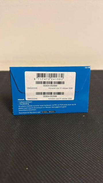 Lebara prepaid simkaart 06 - 45 2222 48 beschikbaar voor biedingen