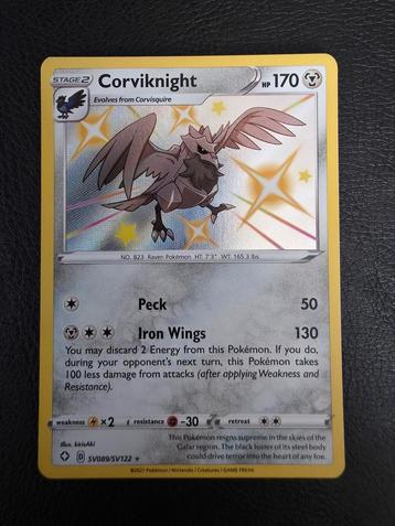 Corviknight SV089 sword shield shining fates shiny  beschikbaar voor biedingen