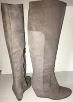 BRUNO PREMI grijze geh. leren wedges sleehak laarzen maat 37, Kleding | Dames, Schoenen, Hoge laarzen, Bruno Premi, Ophalen of Verzenden