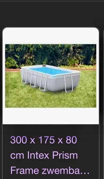 Intex zwembad 300 x 175 x 80 beschikbaar voor biedingen