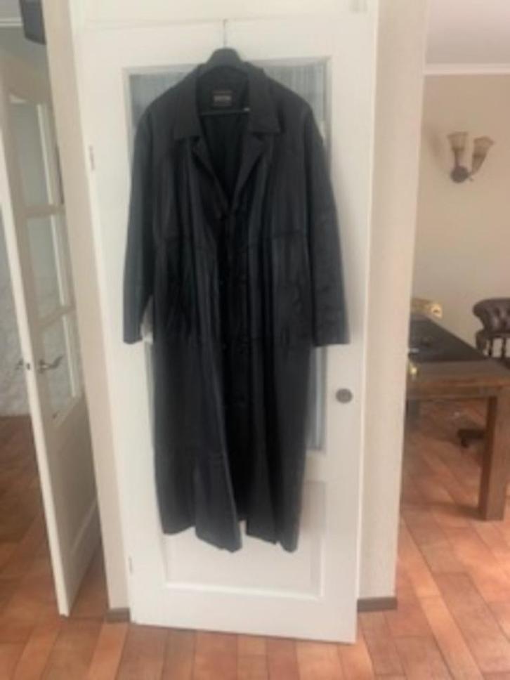 lange leren jas, Motoren, Kleding | Motorkleding, Jas | leer, Heren, Tweedehands, Ophalen of Verzenden