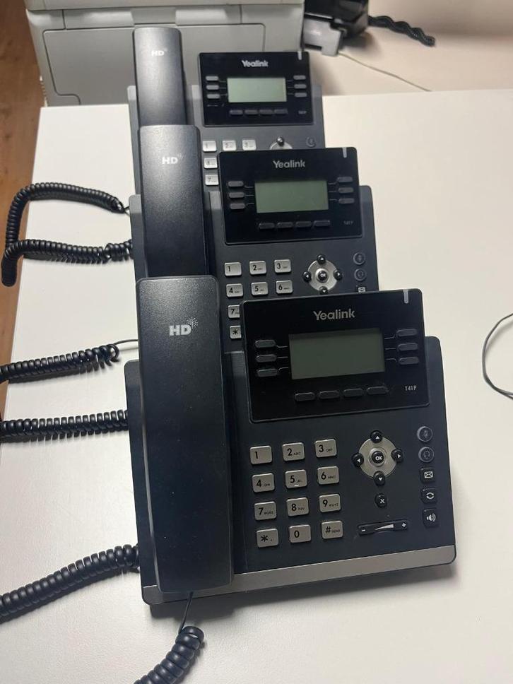 6x IP/ voIP telefoon yealink T41P, PoE, eenvoudig instellen, Telecommunicatie, Datacommunicatie en VoIP, Gebruikt, Telefoon, Ophalen of Verzenden