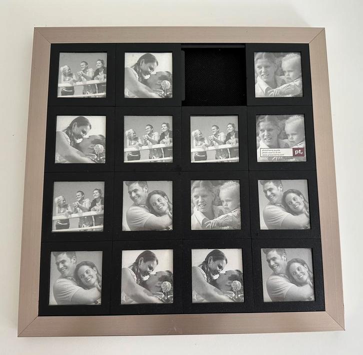 Fotolijst vierkant, Huis en Inrichting, Woonaccessoires | Lijsten, Zo goed als nieuw, Minder dan 50 cm, Minder dan 50 cm, Kunststof