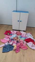 Kledingkast voor pop met kleertjes baby born en overig, Kinderen en Baby's, Speelgoed | Poppen, Ophalen, Gebruikt, Babypop