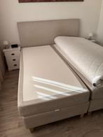 Jensen Boxspring 180x220 - Goede Staat!, Huis en Inrichting, Slaapkamer | Bedden, Ophalen, Beige, Tweepersoons, Zo goed als nieuw