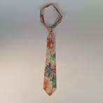 Stropdas bloemenprint, Kleding | Heren, Ophalen of Verzenden, Zo goed als nieuw, Roze, Met patroon