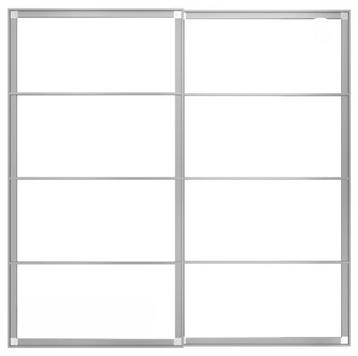 Schuifdeuren vd IKEA Pax serie 201x200 wit hoogglans - afbeelding 1