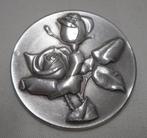 Zilveren massieve Art Nouveau broche rozen nr.1122, Sieraden, Tassen en Uiterlijk, Antieke sieraden, Verzenden, Zilver, Broche