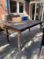 Robuuste houten tafel van hardhout ., Huis en Inrichting, Tafels | Eettafels, Gebruikt, Ophalen of Verzenden