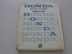 HND 3 Honda Civic Parts List 2, Honda