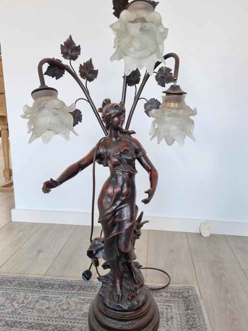 Auguste Moreau lamp, Art deco, Antiek en Kunst, Antiek | Lampen, Ophalen