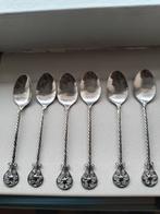 Zes Antieke Koffielepeltjes met Gedraaide Steel, Antiek en Kunst, Antiek | Bestek, Ophalen of Verzenden