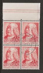 S- Ned. gest. 1939 nr.320 blokje met tab, Zomerzegels, Ophalen of Verzenden, T/m 1940, Gestempeld