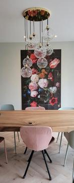 Made Hanglamp met 8 glazen bollen, Huis en Inrichting, Lampen | Hanglampen, Ophalen, Gebruikt, Glas, 75 cm of meer