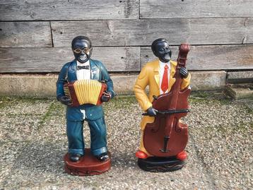 Jazz Muzikanten Beelden - Set van 2 beschikbaar voor biedingen