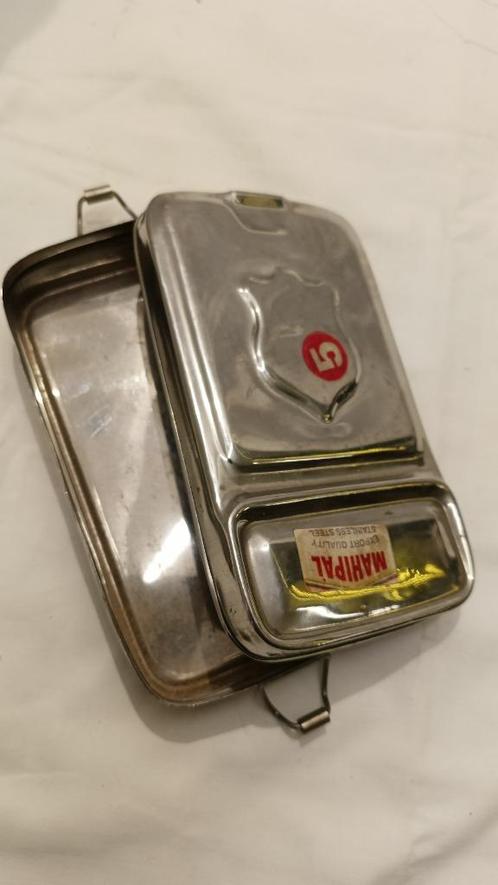 Retro Mahipal trommel – staal, licht & nostalgisch, Huis en Inrichting, Keuken | Keukenbenodigdheden, Zo goed als nieuw, Ophalen of Verzenden