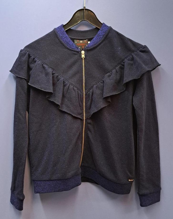 Scotch & Soda vest donker blauw glitter + roezels 164 46869, Kinderen en Baby's, Kinderkleding | Maat 164, Zo goed als nieuw, Meisje