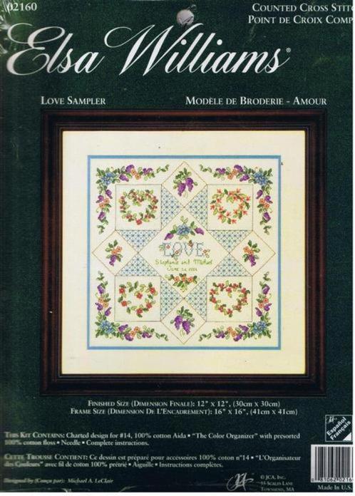 Borduurpakket Love Sampler, Hobby en Vrije tijd, Borduren en Borduurmachines, Nieuw, Borduurpakket, Ophalen of Verzenden
