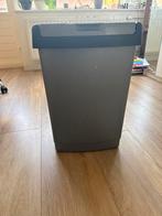 50L Prullenbak - Grijze Kleur, Ophalen, Kunststof, Gebruikt, Met pedaal